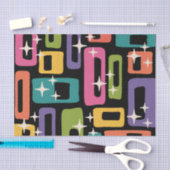 レトロMCM抽象芸術原子年齢パターン 薄葉紙 (クラフト)