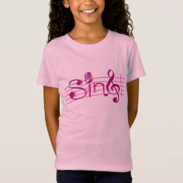 レトロmicの子供にピンクのロゴのティーを歌って下さい tシャツ