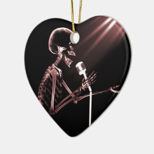 レトロMIC -赤で歌うX線の視野の骨組 セラミックオーナメント (左)