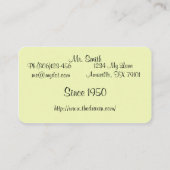 レトロMid Centuryの名モダン刺 名刺 (裏面)