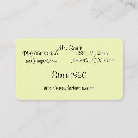 レトロMid Centuryの名モダン刺 名刺 (裏面)