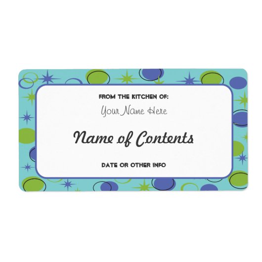 レトロMidcenturyキャニンモダングジャーラベル ラベル (正面)