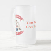 レトロMOMと混乱しない フロストグラスビールジョッキ (正面左)