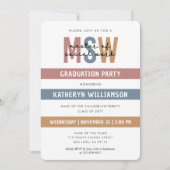 レトロMSWソーシャルワーク修士卒業 招待状 (正面)