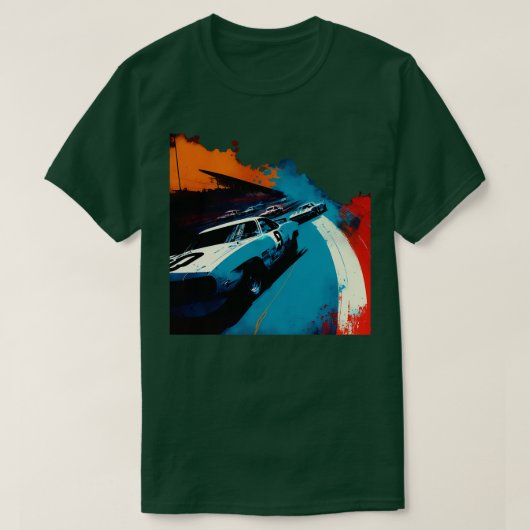 レトロNasRaceの削遠くに減 Tシャツ (デザイン正面)