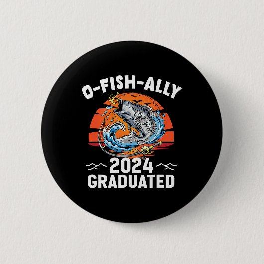 レトロO-fish-ally 2024年卒業 缶バッジ (正面)