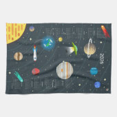レトロOuter Space 2026カレンダー キッチンタオル (横)
