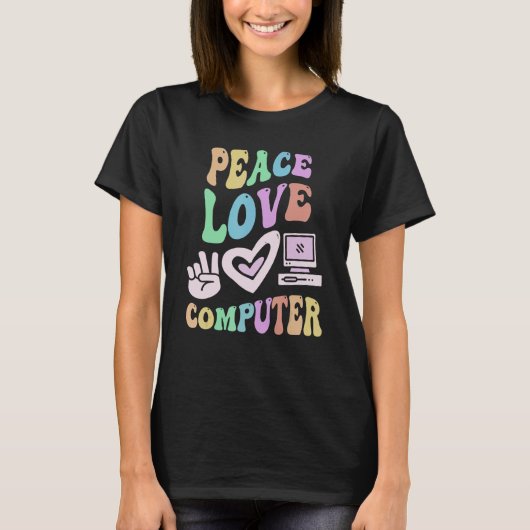 レトロPC愛好家の先生のためのレトロPC Tシャツ デザイン (正面)
