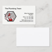 レトロPlumberサービス名刺 名刺 (正面/裏面)