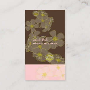 レトロPLUMERIAS/DIY背景色 名刺