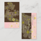 レトロPLUMERIAS/DIY背景色 名刺 (正面/裏面)