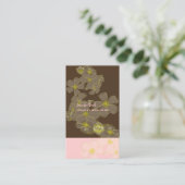レトロPLUMERIAS/DIY背景色 名刺 (スタンド正面)