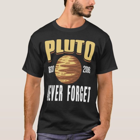 レトロPLUTO 1930 2006決して存在しない忘れ惑星 Tシャツ (正面)