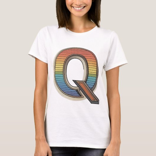 レトロ'Q' Tシャツ (正面)