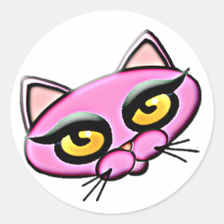 レトロQatステッカー ラウンドシール