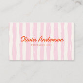 レトロQRコードピンク手描き裸ボガーリーホ 名刺 (正面)