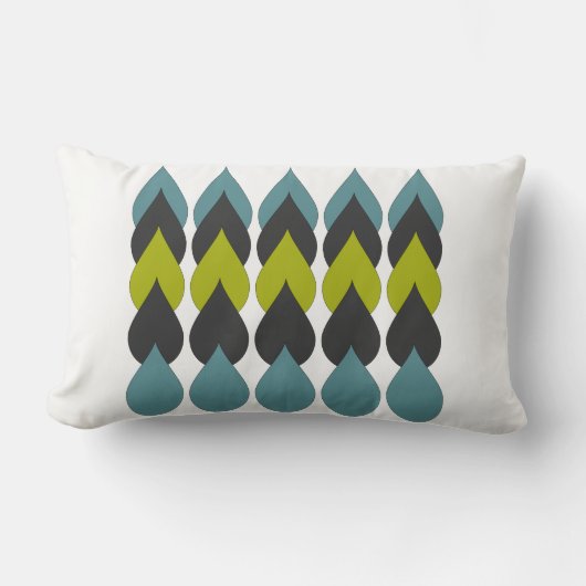 レトロRaindrops5 ランバークッション (正面)