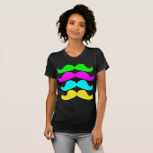レトロRGB Fluoの口ひげ Tシャツ (正面フル)