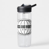 レトロRickおよびMorty C-137寸法バッジ ウォーターボトル (左面)