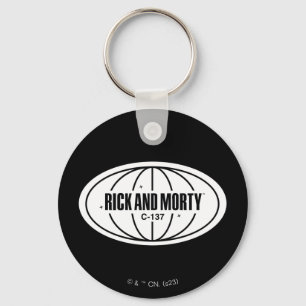 レトロRickおよびMorty C-137寸法バッジ キーホルダー