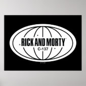 レトロRickおよびMorty C-137寸法バッジ ポスター (正面)