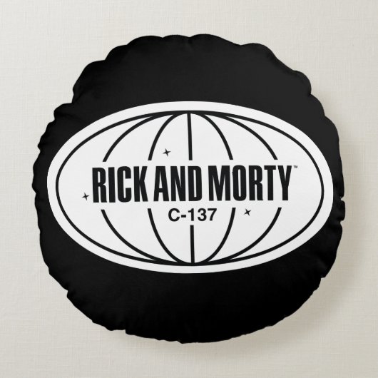 レトロRickおよびMorty C-137寸法バッジ ラウンドクッション (正面)