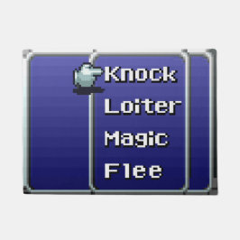 レトロRPGメニュードア・マット18" x 24" (16ビット) ドアマット