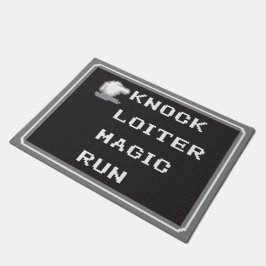 レトロRPGメニュードア・マット18" x 24" (8ビット) ドアマット
