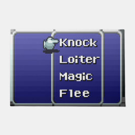 レトロRPGメニュードア・マット24" x 36" (16ビット) ドアマット