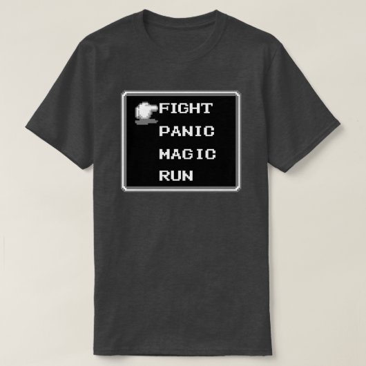 レトロRPGメニューTシャツ(8ビット) Tシャツ (デザイン正面)