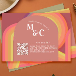 レトロRSVPとQRコード 出欠カード