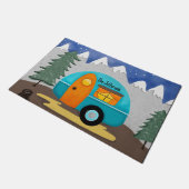 レトロRVキャンパーキャンプ ドアマット (アングル)