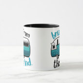 レトロRVティール(緑がかった色)BFTGコーヒーマグ マグカップ (中央)