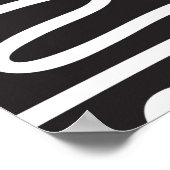 レトロSのドードル波線のシームレスなパターン ポスター (角)