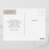 レトロSave the Date Foil招待状はがき 箔招待状ポストカード (裏面)