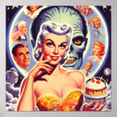 レトロSci-Fiピンアップ ポスター (正面)