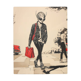 レトロSci-Fi Chic:エイリアンの切り口からヴィンテージ メタルプリント