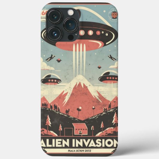 レトロSFアドベンチャーiPhoneケース🚀👽 Case-Mate iPhoneケース (裏面)