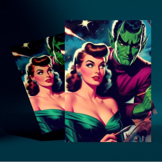 レトロSFピンアップ ポストカード