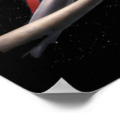 レトロSFファンタジー宇宙飛行士アート ポスター (角)