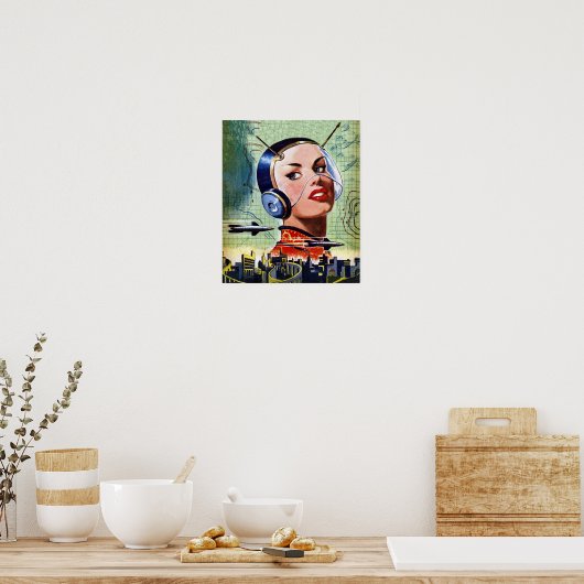 レトロSFポスター ポスター (キッチン)