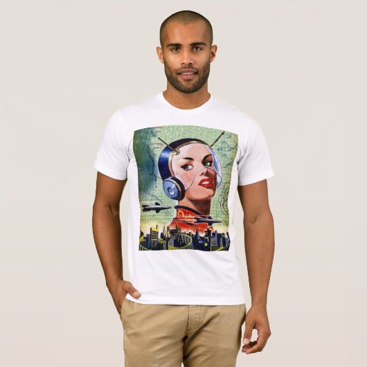 レトロSFメンズTシャツ Tシャツ (正面フル)