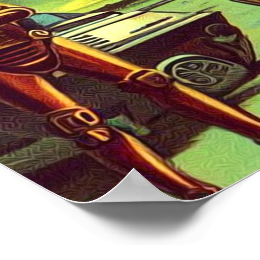 レトロSF女性 ポスター (角)