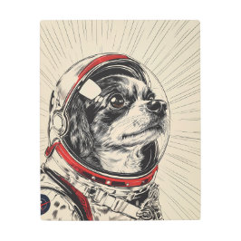 レトロSF宇宙飛行士が銀河ミッションに参加 メタルプリント