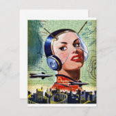 レトロSF招待状 招待状 (正面/裏面)