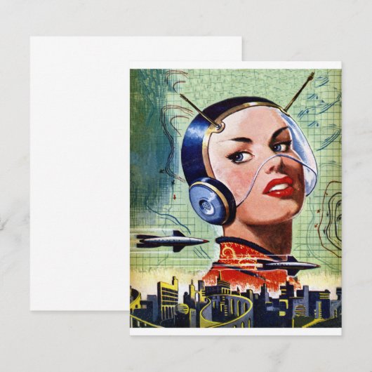 レトロSF招待状 招待状 (正面/裏面)