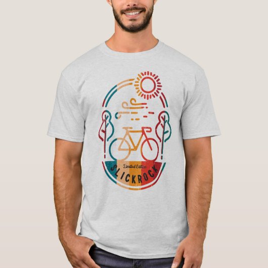 レトロSlickrock自転車トレイル Tシャツ (正面)