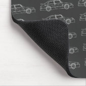 レトロspgの輪郭のmousepad マウスパッド (コーナー)