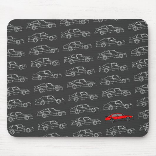 レトロspgの輪郭のmousepad マウスパッド (正面)