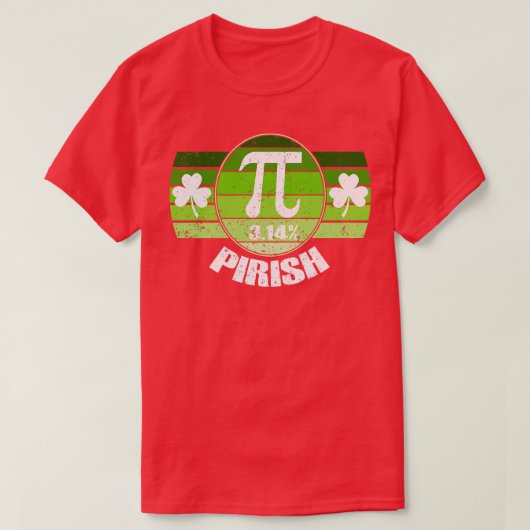 レトロSt patricksピアイリッシュデイ314アイリッシュ数学ギーク Tシャツ (デザイン正面)